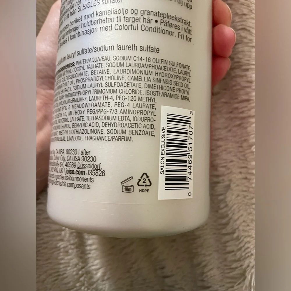 NWT Joico Colorful Anti-Fade Shampoo 1L